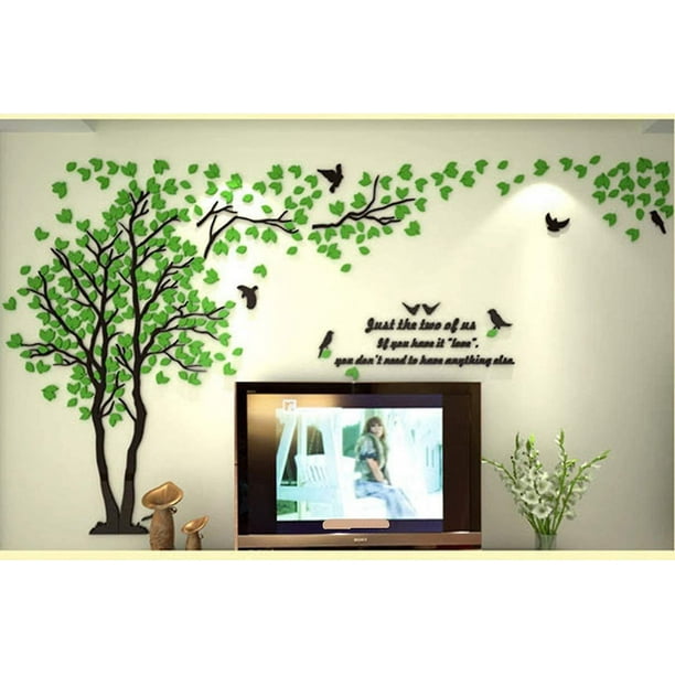  Pegatinas de pared para dormitorio pegatinas de pared para sala  de estar, flores, decoración de la habitación de pájaros, guardería,  decoración de pared y murales, 3D DIY arte de pared como