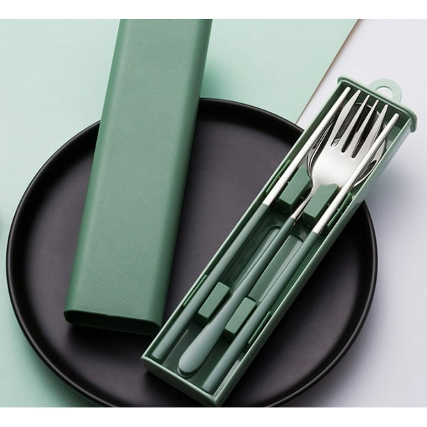  Juego de cubiertos de acero inoxidable, con espejo, tenedor,  cuchara, cuchillo, para restaurante y hogar (color : juego de 5 piezas) :  Hogar y Cocina