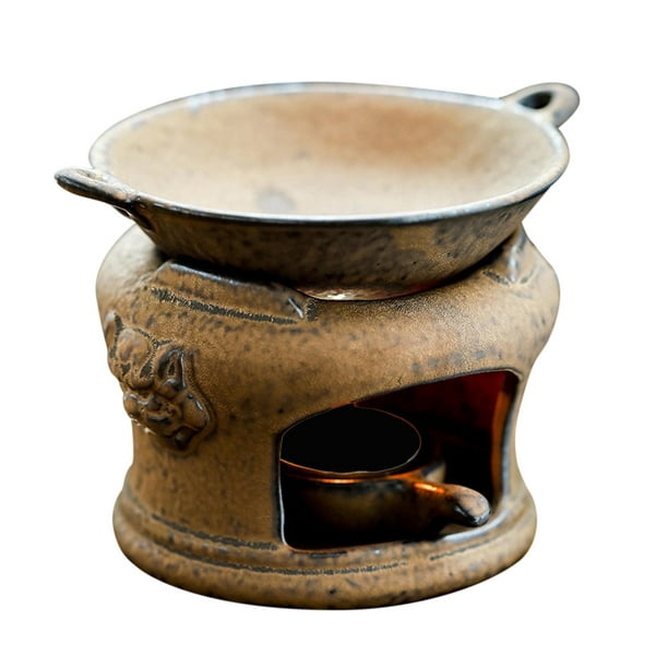 Quemador Aceite de cerámica Calentador de aceite esencial contemporáneo  para Yoga Desktop Lion Conjunto Zulema Quemador de aromas