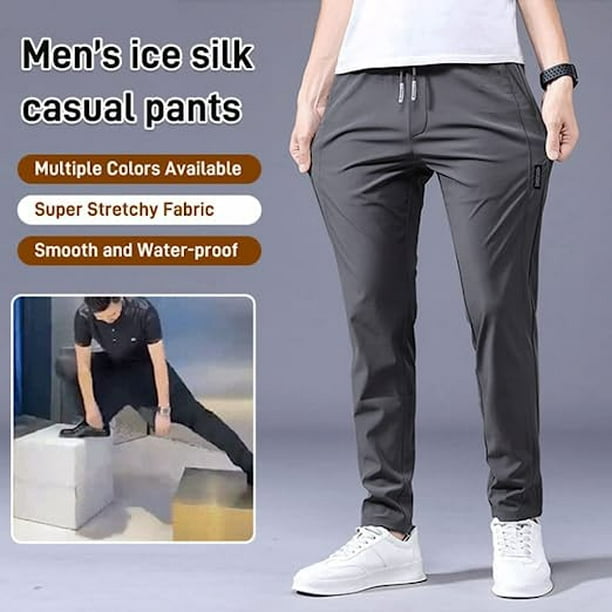 Pantalones elásticos de secado rápido para hombre, pantalones de chándal  con cordón para correr grue TUNC Sencillez