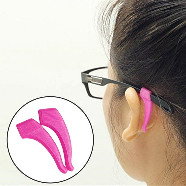 2 uds. de ganchos antideslizantes de silicona para gafas, soporte para de  de las patillas, accesorios para gafas, moda ligera Yinane Gancho para la  oreja para anteojos