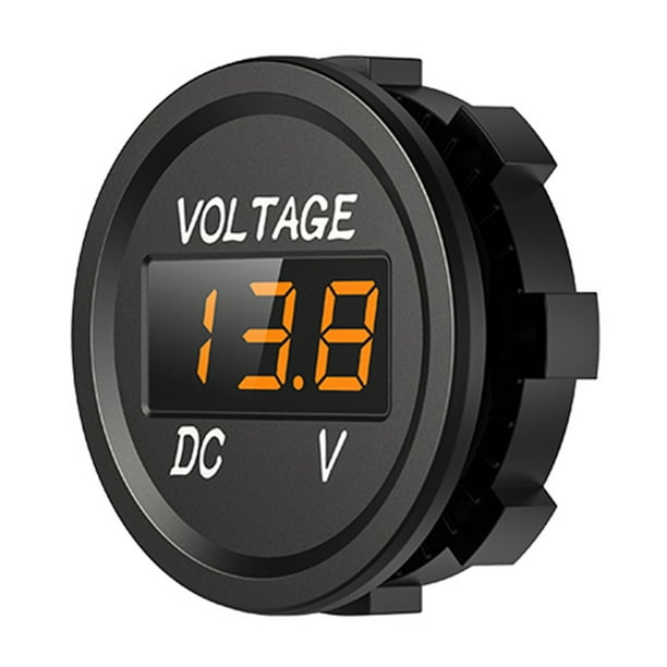 Voltímetro digital LED 12V 24V medidor de voltaje para coche, barco, RV,  camión, motocicleta, cámper, batería, medidor de voltaje, enchufe