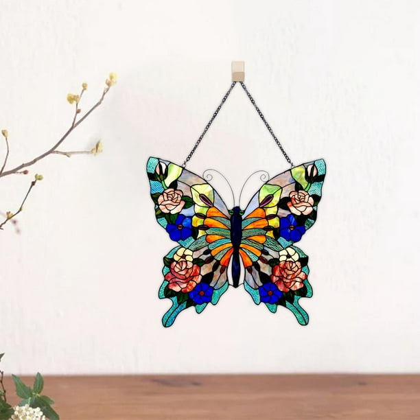 Alas mariposa multicolor - Decoración de pared - Madera