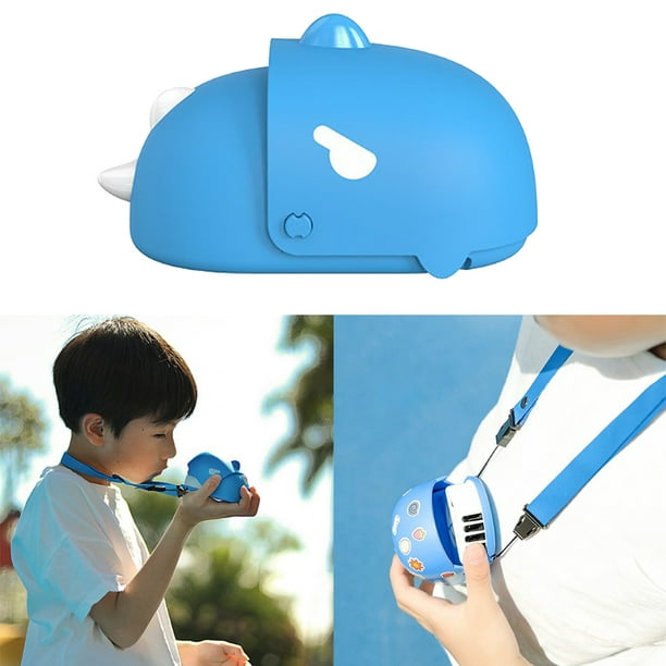 Ventilador de enfriamiento de cuello colgante Ventilador personal Enfriador  de aire recargable por USB Aire acondicionado Banda cuello de bajo Azul  Soledad Portátil