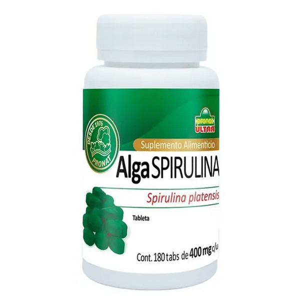 Alga Spirulina (180 Tabletas) Pronat Pronat N/A Bodega Aurrera en línea