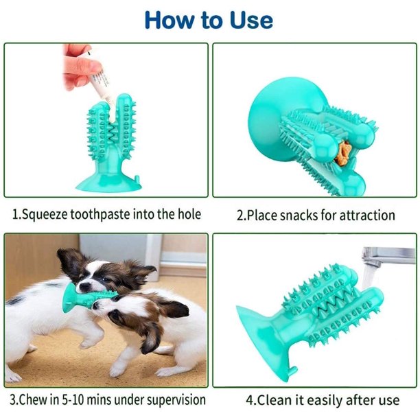 Juguetes para perros, cepillo de dientes interactivo para perros