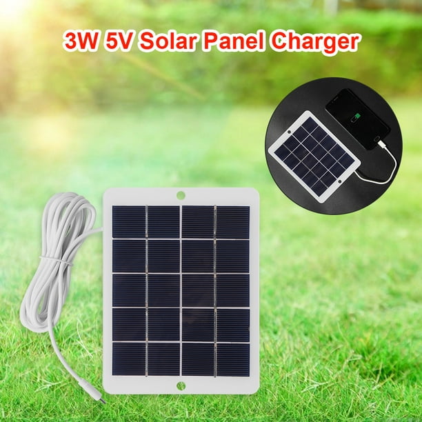 Mini Panel Solar de 3W Cable de cargador Solar portátil batería Ehuebsd de  energía impermeable para teléfono móvil suministro de dispositivos  eléctricos para exteriores