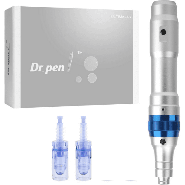 Dermapen Dr Pen A6 Con 2 Baterias Recargables Mas 12 Cartuchos Dermapen