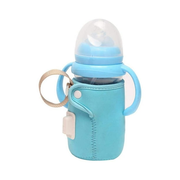 Calentadores de biberones esterilizadores USB calentador de biberones  portátil calentador de tazas de viaje para leche calentador de botellas de  bebé bolsa azul.