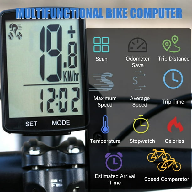 Velocimetro Odometro Para Bicicleta Computador Led Digital Con Luz