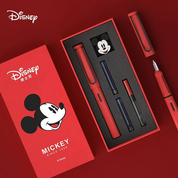  Disney Mickey Mouse - Libro de autógrafos con 1 bolígrafo  retráctil, color azul oscuro : Productos de Oficina
