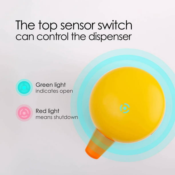 Dispensador de jabón automático sin contacto, 350ml, funciona con pilas,  con Sensor infrarrojo de volumen de