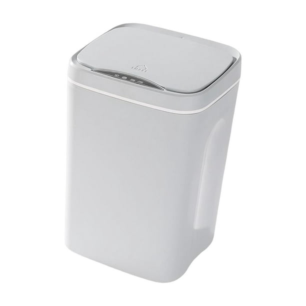 Cubo de basura 30L plata papelera con sensor movimiento cesta con
