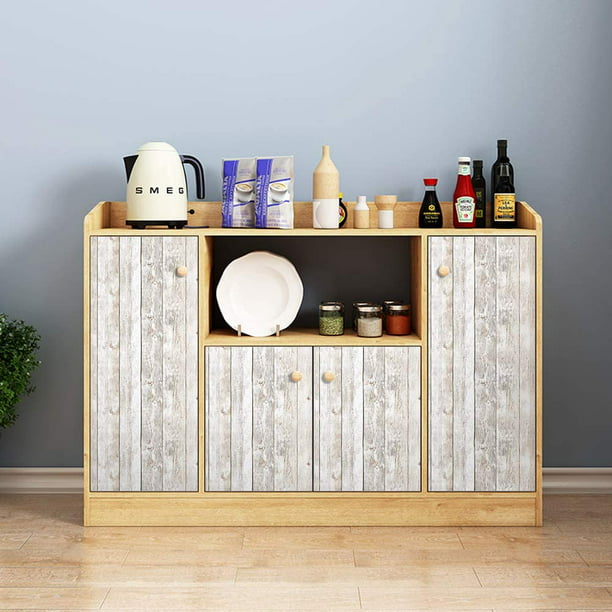 Papel tapiz autoadhesivo con apariencia de madera, lámina de madera vintage  para muebles, cocina, gabinete de pared, mesa, vinilo impermeable Ormromra  QH-1102