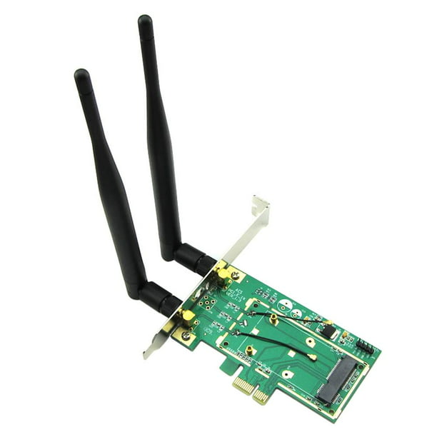 Tarjeta de red inalámbrica WiFi Mini PCI Express a tarjeta adaptadora PCIe  de escritorio Tmvgtek Componentes de la computadora