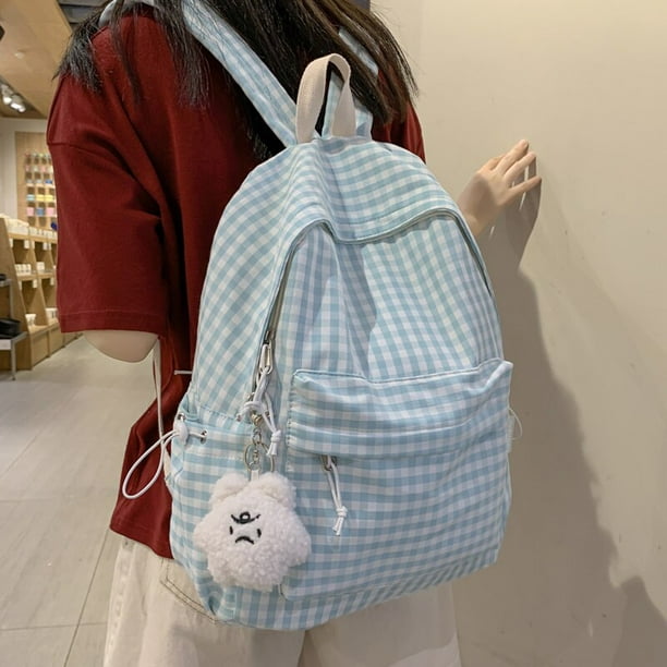 Mochila impermeable para mujer, bolso escolar informal con paneles