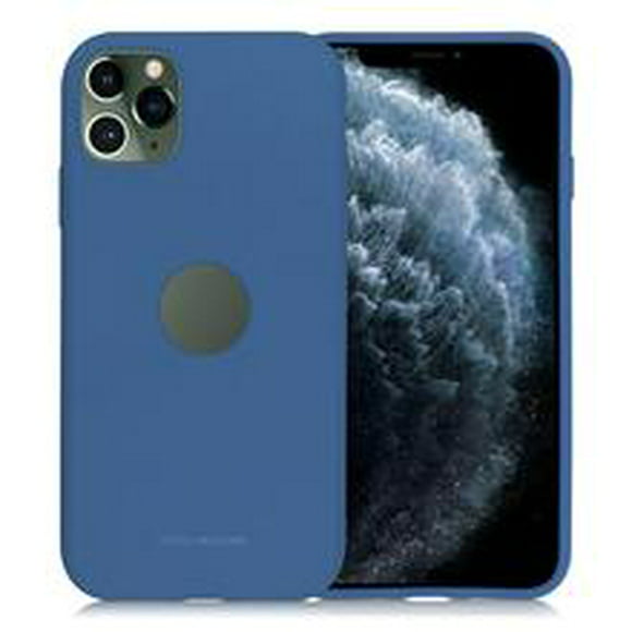 funda molan cano case de silicon suave para iphone 11 pro con orificio azul molan cano funda de silicon suave acabado mate