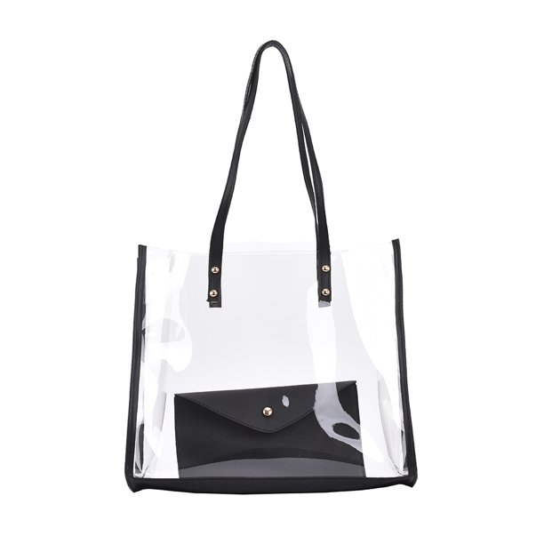 Bolsa Bolso transparente de moda para mujer, bolso de mano grande, bolsos  compuestos (negro) JShteea Para Estrenar