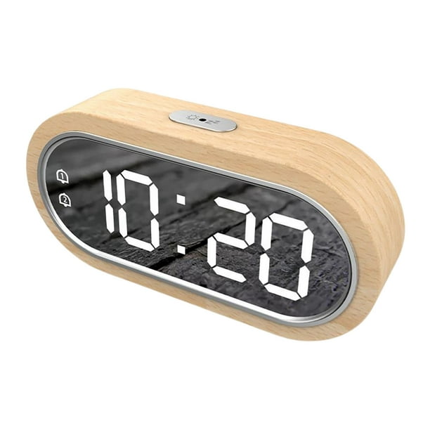 Comprar Reloj de pared Digital grande de 9 pulgadas, pantalla de  temperatura y humedad, despertador de mesa con modo nocturno, reloj LED  electrónico 12/24H