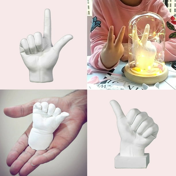 Kit de moldeado de yeso de manos, manualidades para adultos y niños