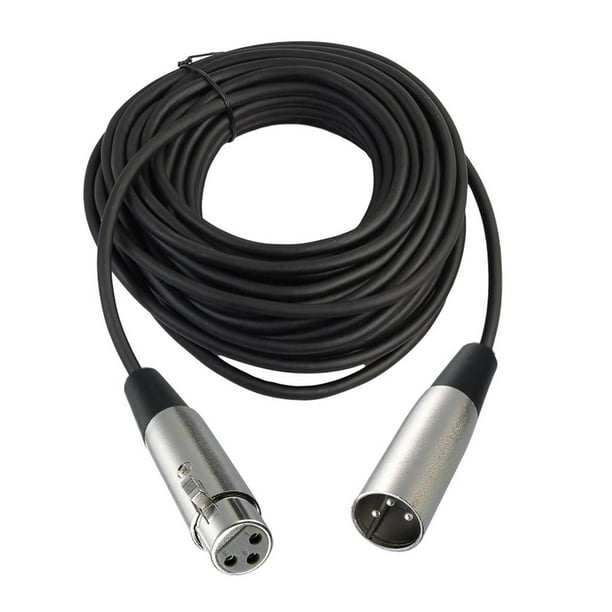 Cable de micrófono XLR de 3 pines (6 pies)