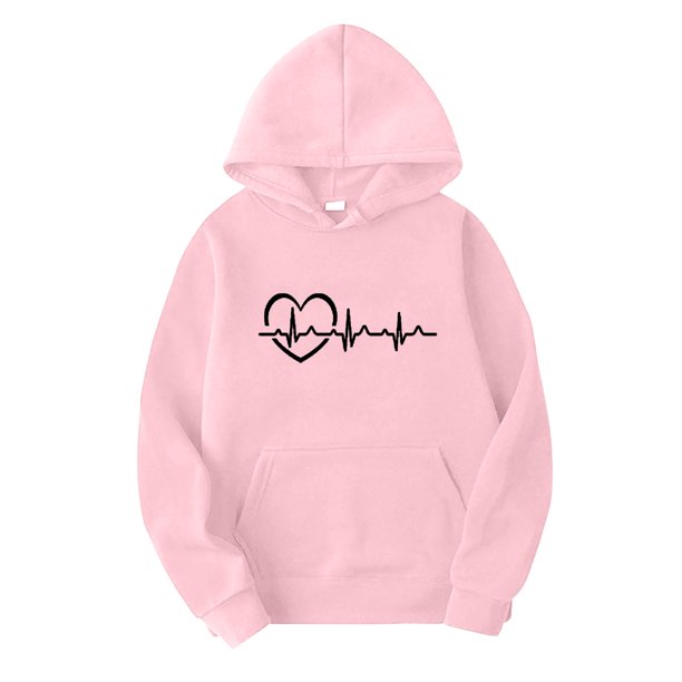 BXing Sudaderas de Gran tamaño Mujer, Sudadera Rosa con Capucha, Sudaderas  con Capucha para Mujer, de Manga Larga, Informal, cálida, suéter, Ropa :  : Moda