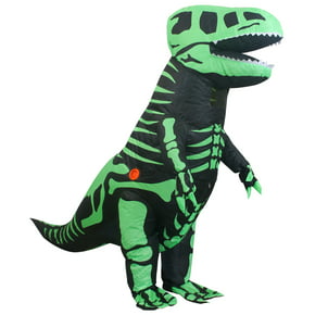 Disfraz inflable de dinosaurio T-rex jurásico premium halloween Toda ocasión Bk Disfraces Talla unitalla adulto 12+ Verde