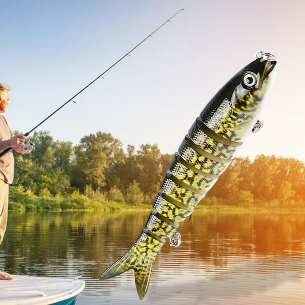 Pesca de lubina, lubina segmentada animada, hundimiento , natación dura  para agua dulce Sharpla Señuelos de pesca de lubina