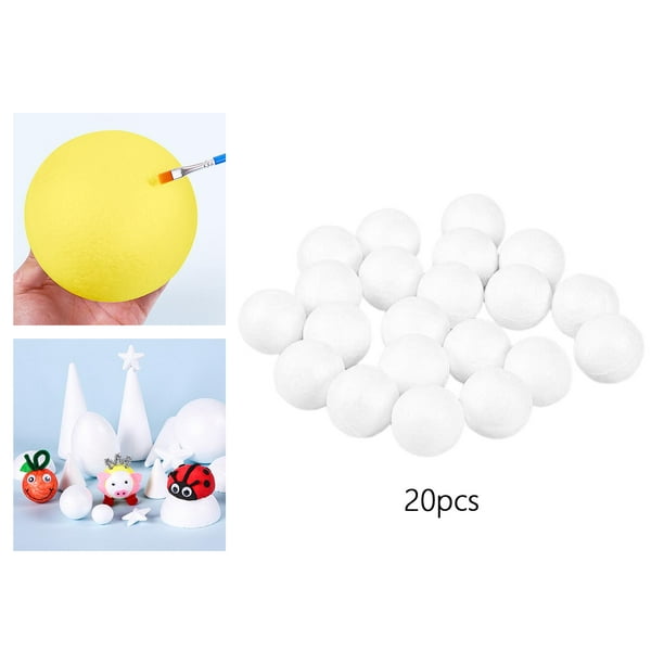 10 bolas de poliestireno de 2 pulgadas para manualidades, formas blancas,  espuma blanca, huevos de espuma de espuma de espuma para manualidades,  bolas