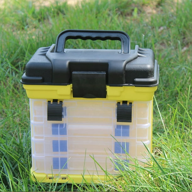 Caja de herramientas Portabl de 4 capas Cajón de plástico Caja de  herramientas grande Caja de pesca Tornillo piezas Caja de almacenamiento  Señuelos