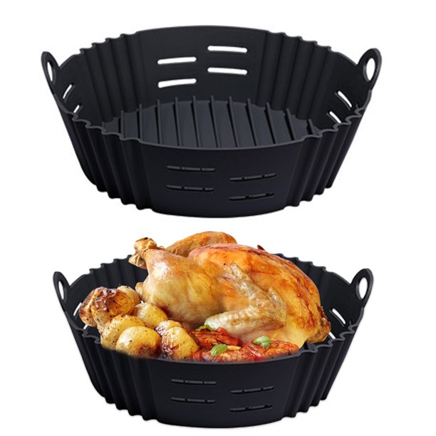 Revestimiento De Freidora De Aire Air Fryer Liner Antiadherente  Reutilizable Silicona Freidora Vapores Cesta Utensilios de cocina Sywqhk  Libre de BPA