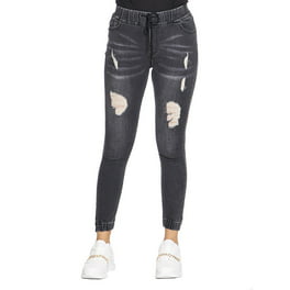 Jeans Para Corte Skinny Rasgado Con Jareta Ajustado Casual 110113 negro 9 INCÃ“GNITA 110113 | Bodega Aurrera en línea