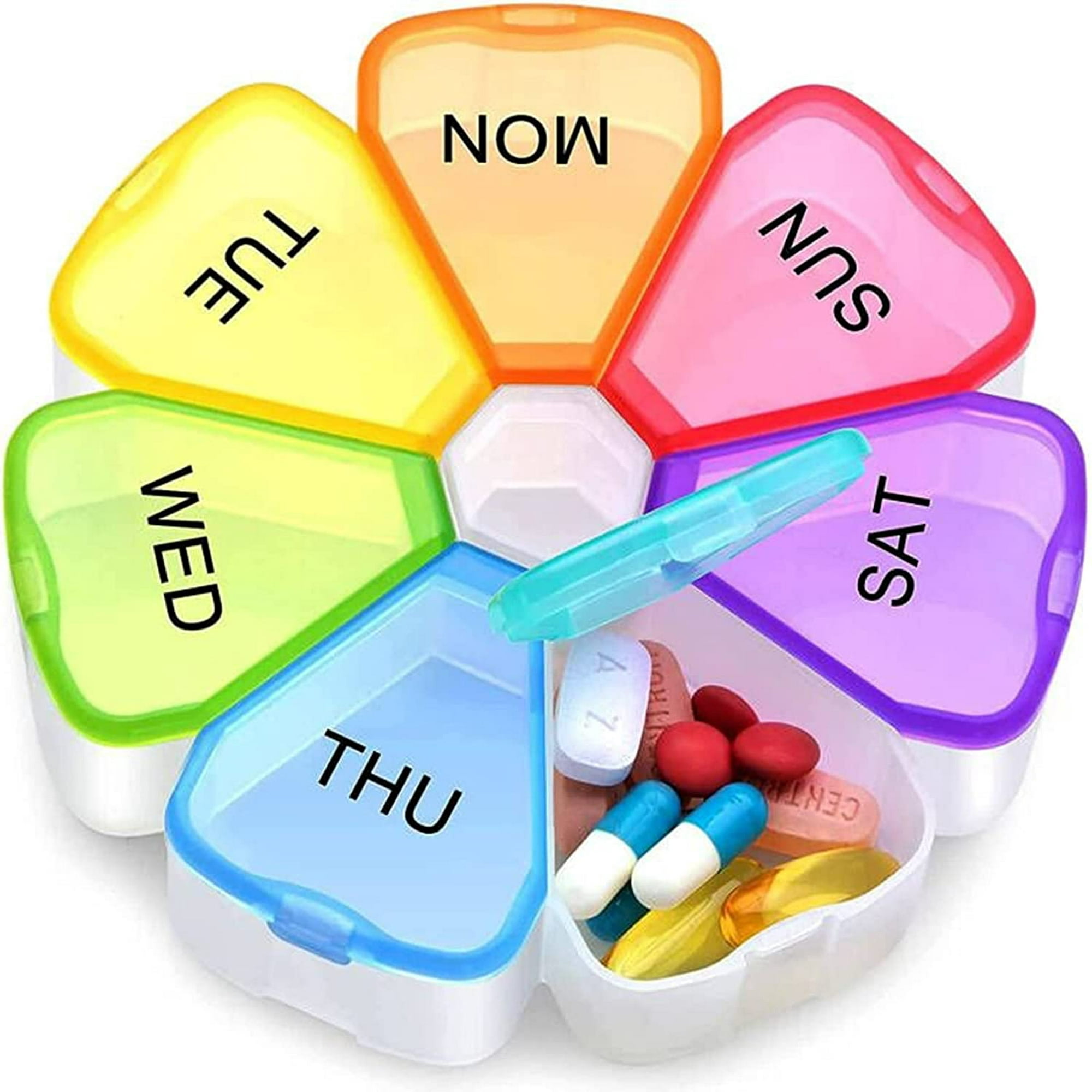 Planificación para tomar medicamentos organizador de pastillas