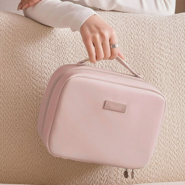  WISAGI Bolsa de maquillaje, bolsa de cosméticos, bolsa de  maquillaje de viaje de gran capacidad para mujeres, Blanco, Moda : Belleza  y Cuidado Personal