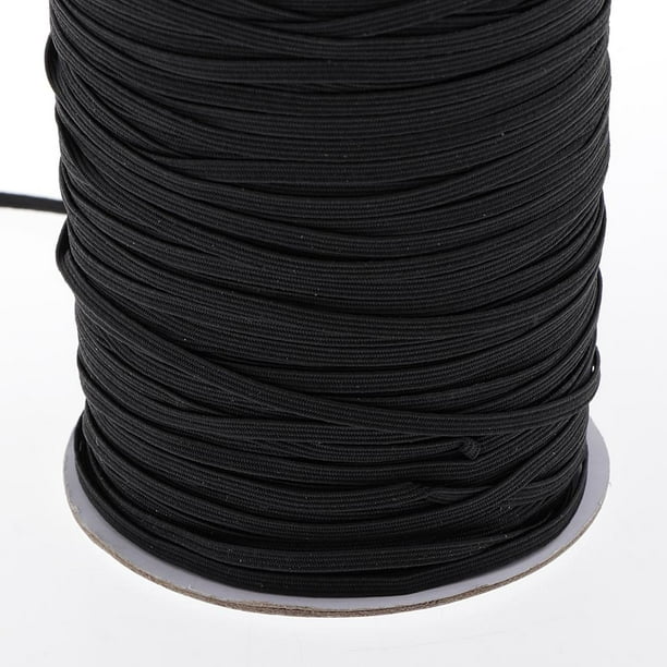 Cordón elástico elástico de 3 para ropa, vestido, pantalones deportivos,  ribete de costura, negro Baoblaze Costura con banda elástica