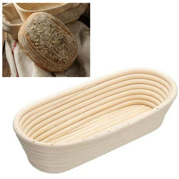 Cesta de mimbre para fermentación de pan, Baguette de pan de campo