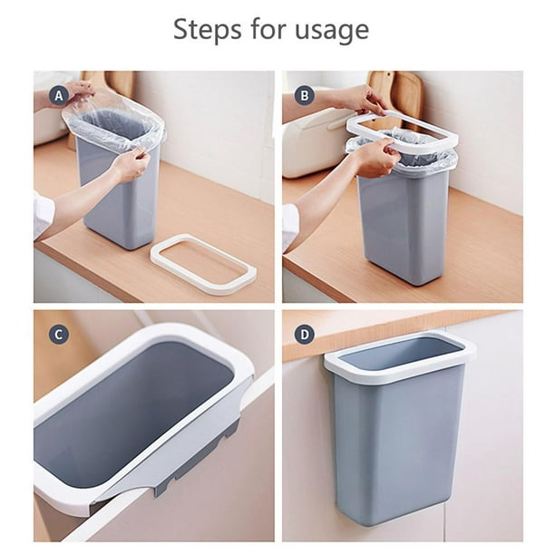 Cubo de basura extraíble para la cocina, soporte de almacenamiento extraíble,  para reciclaje - AliExpress