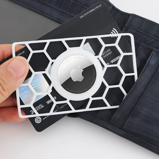 Funda tipo cartera para Airtag, delgada y delgada, para Apple AirTag tamaño  de una tarjeta de crédito para bolso, bolso, bolso de mano (negro)