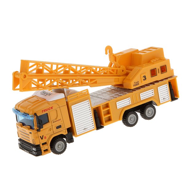 Camiones de juguete de construcción para niños, juego de vehículos de grúa,  carretilla elevadora, camión volquete con figuras de acción y accesorios