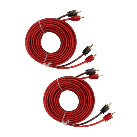 cable de audio amplificador cable rca de cobre para coche 2 uds para sistema de altavoces anggrek otros vehículos