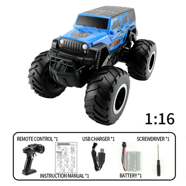 Carro A Control Remoto Monster Truck Para Niños Y Grandes Bateria