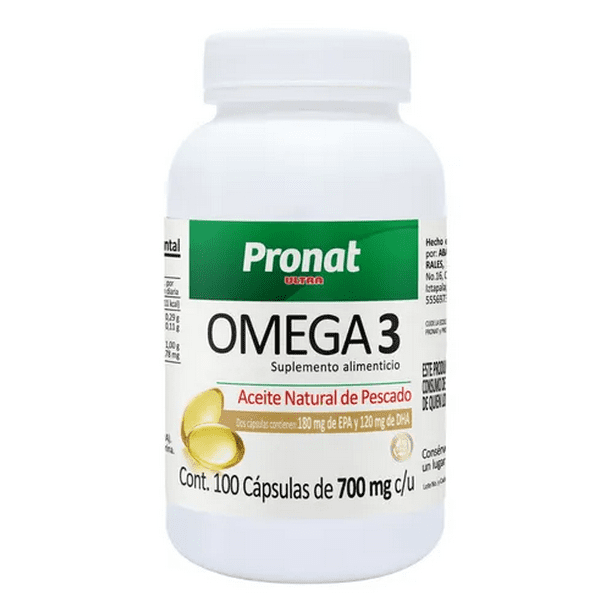 Suplemento Omega 3 Aceite De Pescado 100 Perlas Pronat PN 755