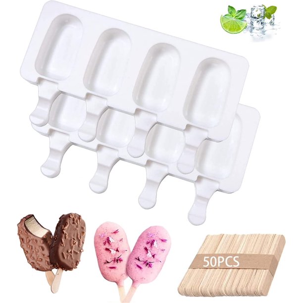 Moldes De Silicona Para Paletas De Helado, 12 Piezas De Mold