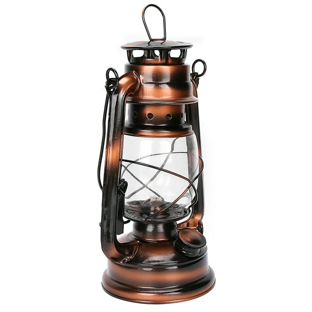 Lámpara de aceite linterna ardiente retro lámparas de queroseno, lámpara de  aceite LED huracán mineros linterna decoración al aire libre camping
