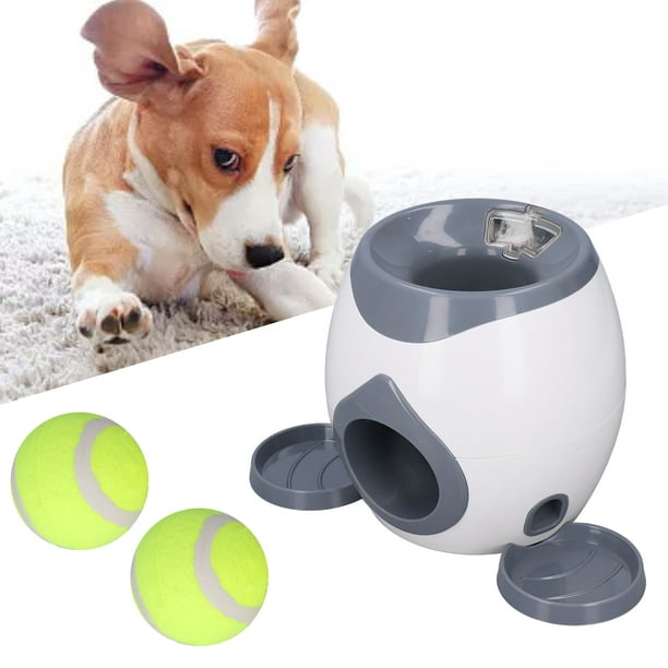 Lanzador de pelotas para perros lanzador interactivo automático de tenis para  perros con 2 tenis juguete para perros juego de lanzamiento de pelotas para  mascotas con bandeja ANGGREK Otros