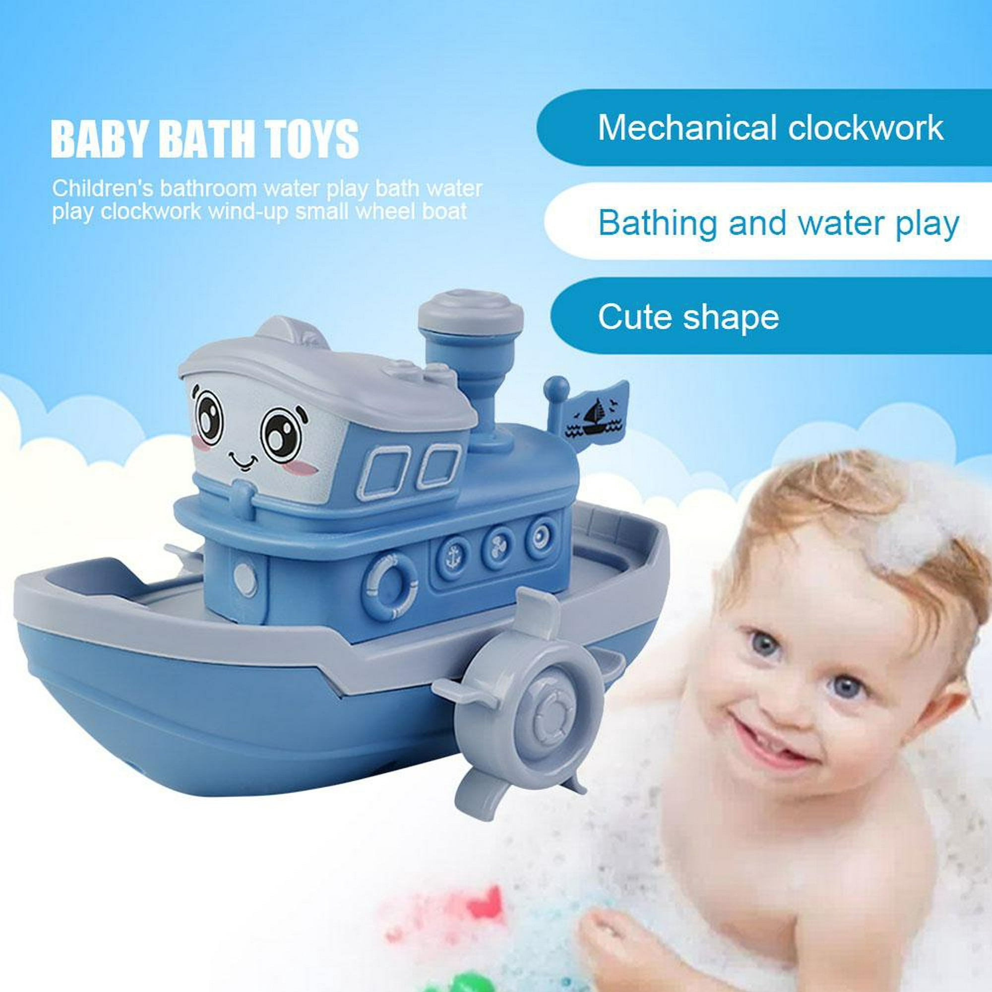 Juguete de baño para bebé, juguetes de baño para bebé para bañera, juguetes  de baño, barco eléctrico de ducha, juguete de 4 patos para chico, regalos  de baño para bebé para niños