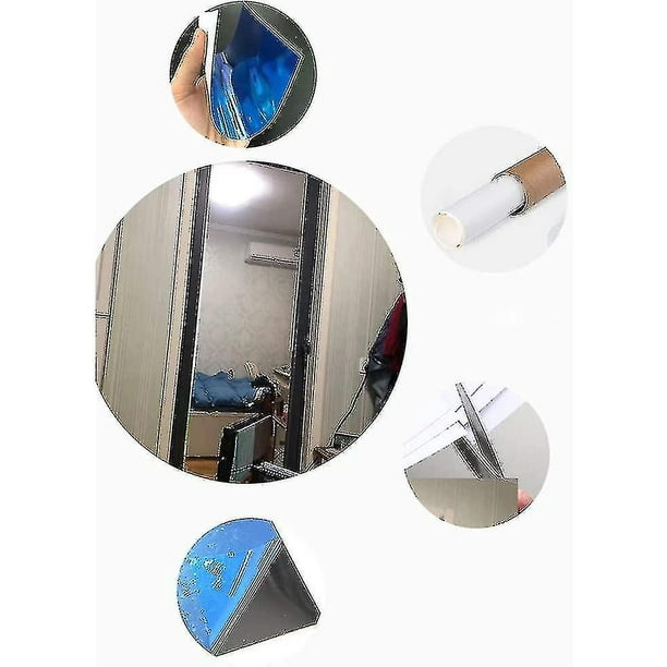  Stickyart Funhouse - Lámina de espejo flexible, adhesivo  autoadhesivo para manualidades, hoja de espejo para cortar, sin vidrio,  lámina de espejo reflectante para despegar y pegar, vinilo de espejo : Arte