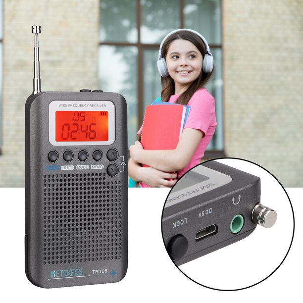 Retekess TR105 radios portatil am fm recargable usb radio