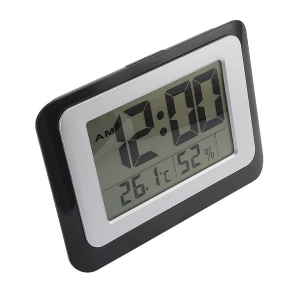 Reloj de pared digital con calendario delgado con pantalla grande HD TN de  8.8 pulgadas, pantalla digital de temperatura y humedad, calendario