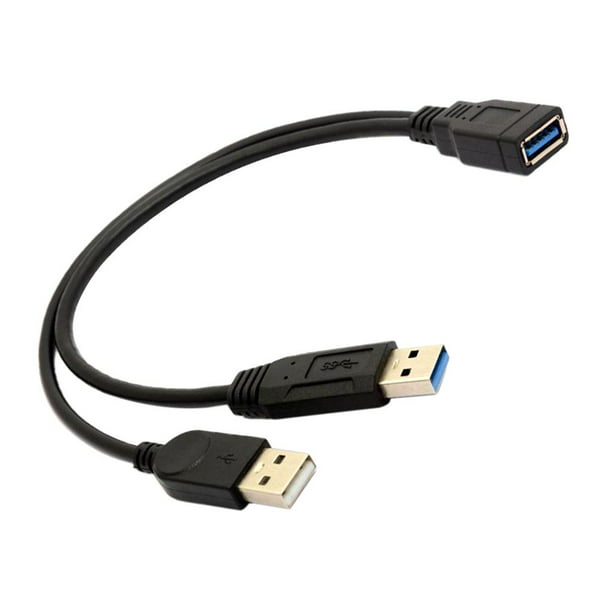 Cable Doble USB 3.0 Negro con Unidad de Disco Duro Móvil Extra de  Alimentación Datos y 2.5'' de Yotijar
